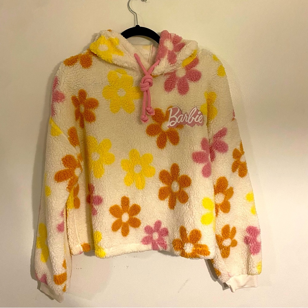 Barbie Women’s Floral Daisy Sherpa Hoodie